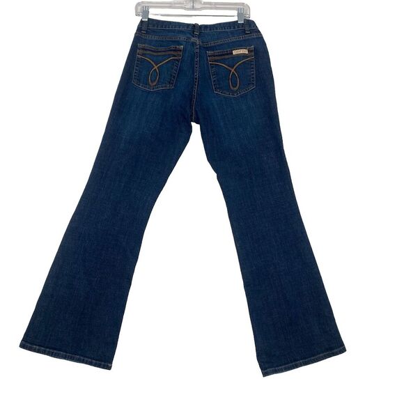 Calvin Klein Flare Bootcut Blue Jeans Women's Size 10 Stretch‎ embroidery - Picture 2 of 16